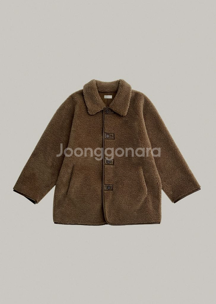 어그스트 시어링 무스탕 브라운 새제품--0