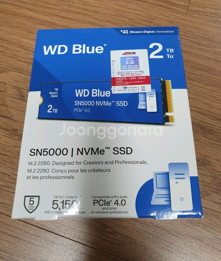 WD BLUE SN5000 M.2 NVMe SSD 2T--0
