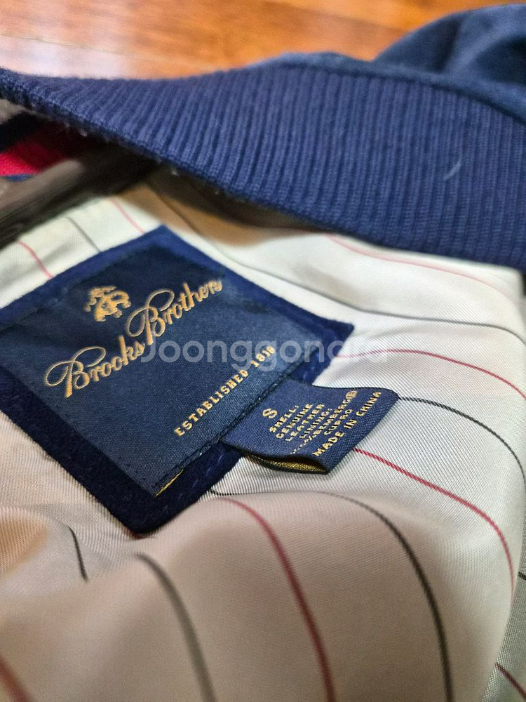 브룩스 브라더스 스웨이드 바시티 자켓 (의류 번호 8)--4