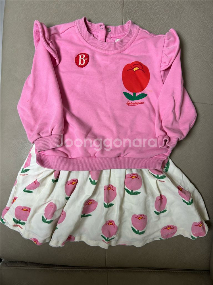 베베드피노 100 테디 하이넥 플리스 원피스 + 튤립--7