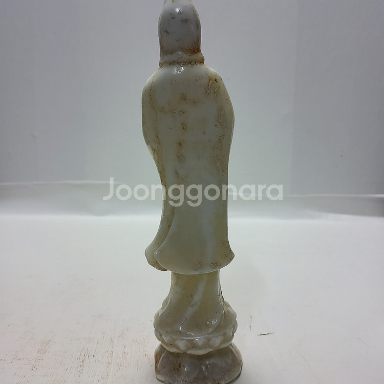 백옥 관세음 불상 높이21cm 무게456g--2