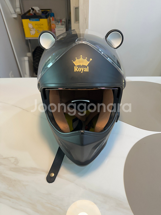 로얄앤크라운드 소두핏 레트로 클래식헬멧 .L사이즈 58~60 팝니다--0