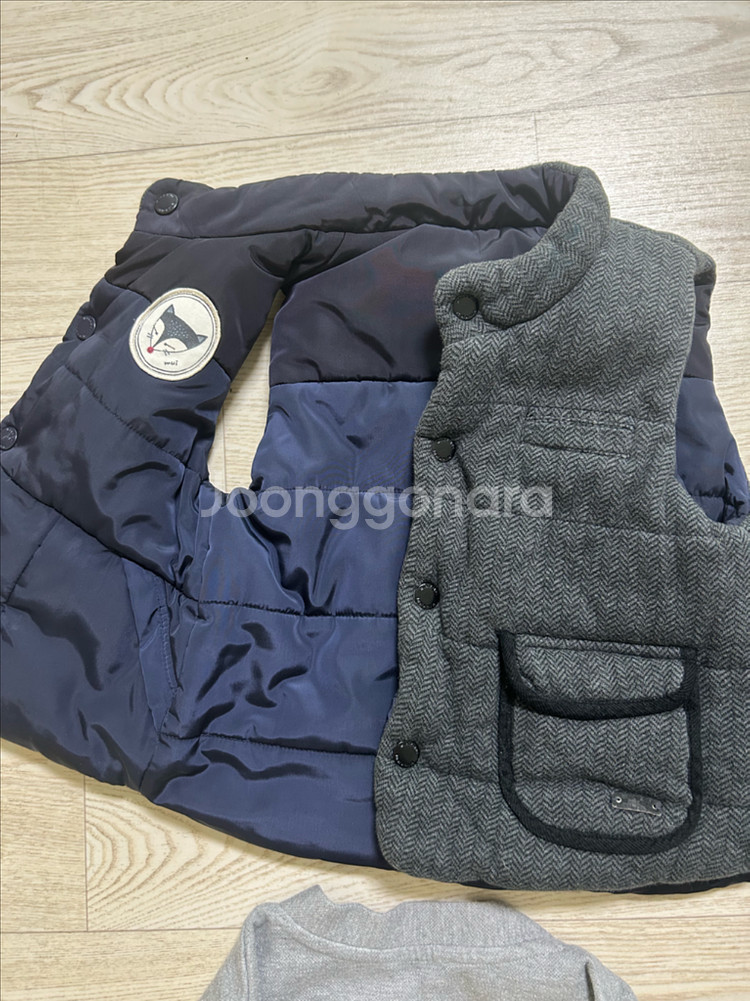 밍크뮤 등 조끼 뽀글이 가디건 경량패딩 외투 4벌 일괄--1