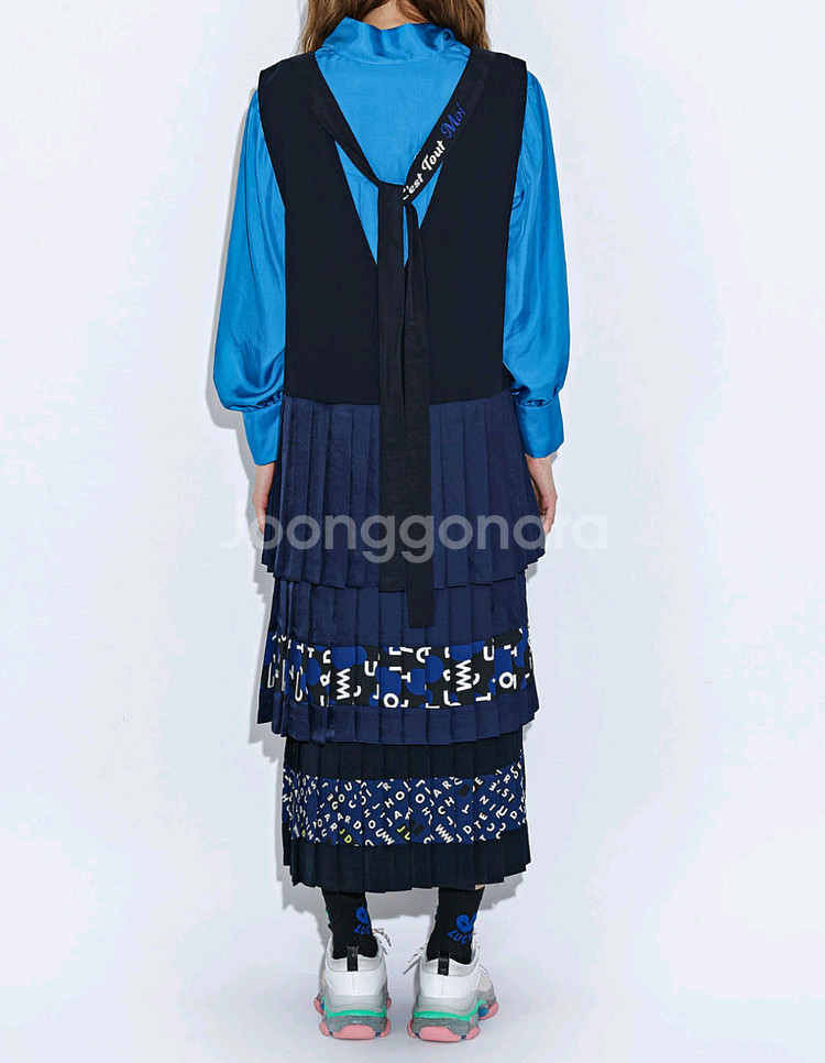 럭키슈에뜨- jdc 믹스 플리츠 롱 원피스 (36)--5