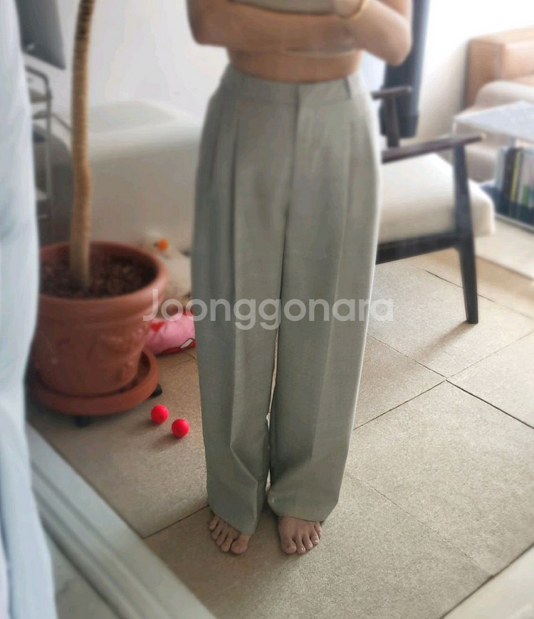 에르메스 여성 와이드 팬츠 38--4