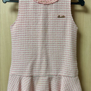 프렌치캣 핑크트위드 여아 원피스 130사이즈