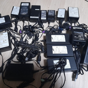 잉크젯프린터 아답터들 16~17개 (보라색,회색,연두색등등) 택포5만