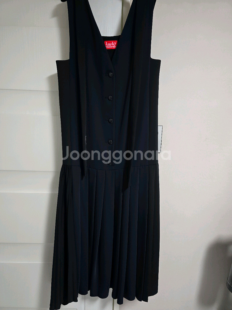 럭키슈에뜨- 컬러 플리츠 롱 원피스 (36)--0