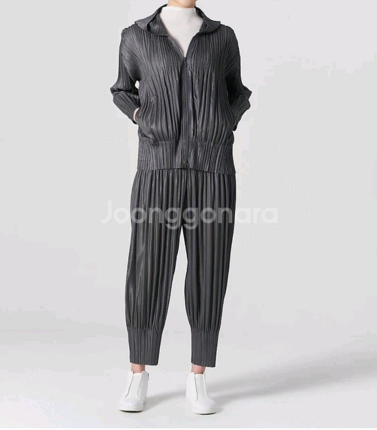 이세이미야케 플리츠플리즈 자켓 플러피 베이직 자켓 그레이 3사이즈--6