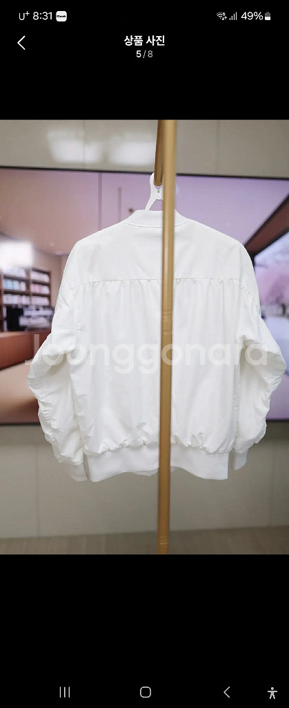 아크네 스튜디오 여성 봄버 자켓 / 화이트 / 오버핏--4