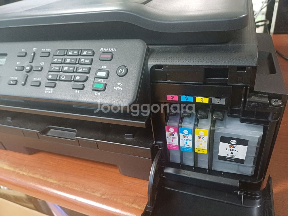 브라더복합기 MFC-J200 복사 팩스 스캔 프린터--1