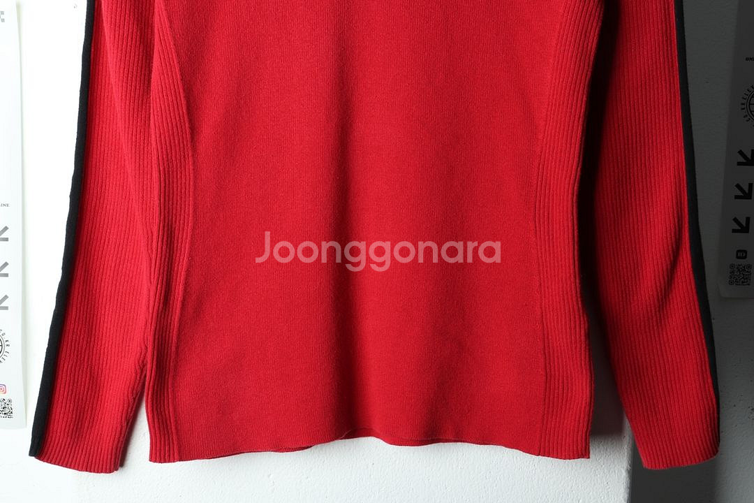 W(M) 타미힐피거 니트 반집업 레드 한정판--3