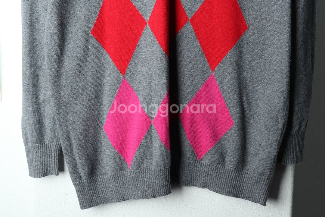 W(M-L) 타미힐피거 니트 그레이 아가일--3