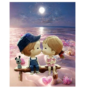 귀여운 커플 보석십자수 주문제작해드려요