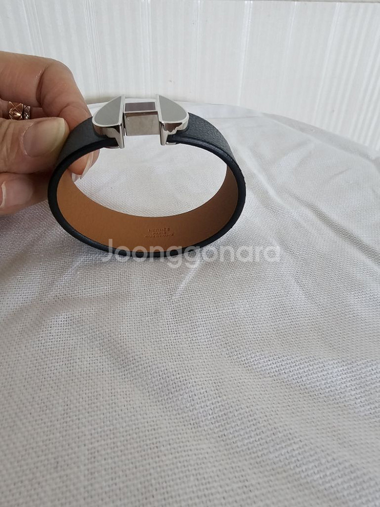 에르메스 정품 가죽팔찌--3