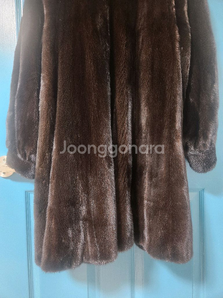 진도모피 여성용 밍크 코트 블랙그라마--2