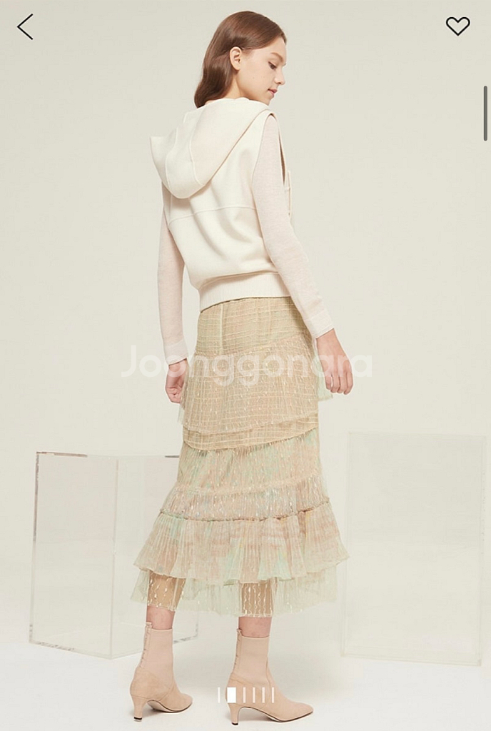 한섬 마인 핸드메이드 후드 베스트 랑방 타임 시스템 sj--1