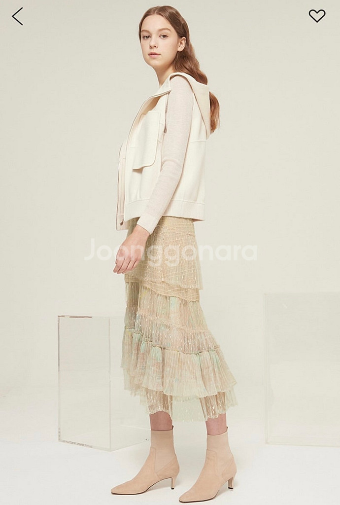 한섬 마인 핸드메이드 후드 베스트 랑방 타임 시스템 sj--0