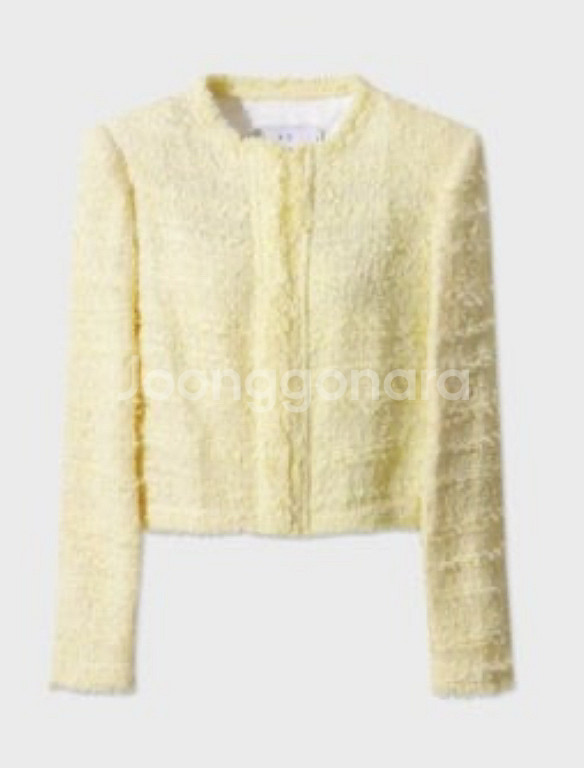 이로(iIRO) 25ss moana 트위드 자켓 라이트옐로우 36--1