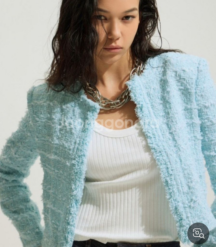 이로(iIRO) 25ss moana 트위드 자켓 라이트옐로우 36--0