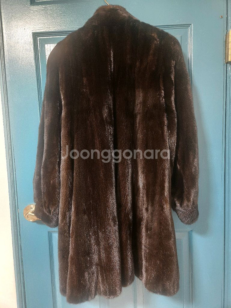 진도모피 여성용 밍크 코트 블랙그라마--10