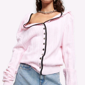 정품 와이프로젝트 후드 가디건 핑크 xs