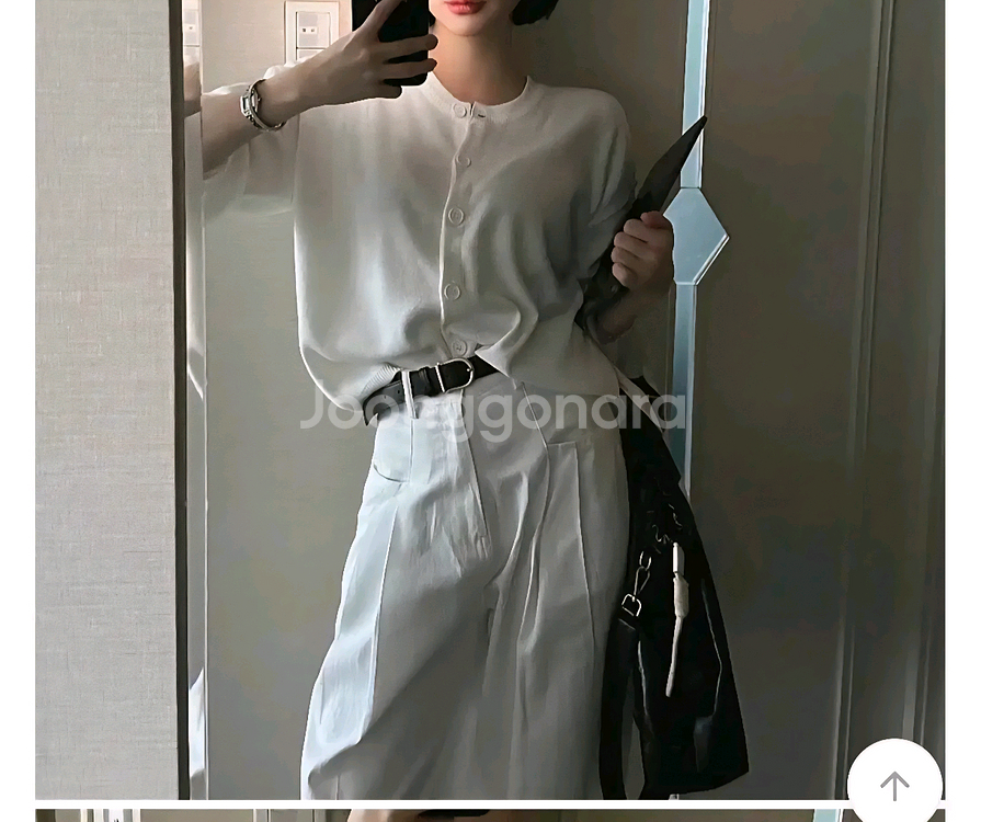 먼데이오프 라운드 니트 가디건 - 모카,프리--6