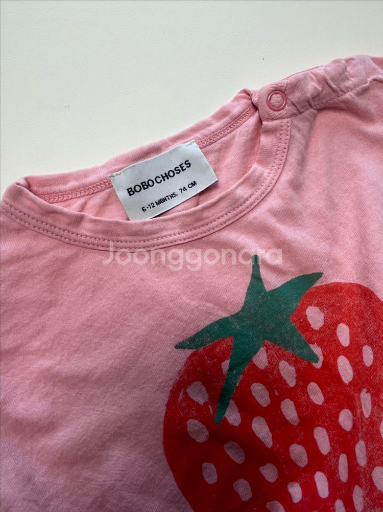 보보쇼즈 왕딸기 반팔티 6-12m--2