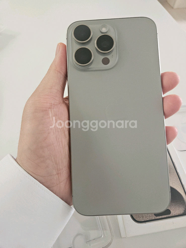 아이폰 15 프로맥스 256기가 내츄럴 티타늄 색상 팝--2