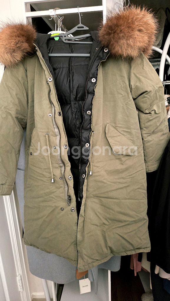 미미씨엘 라쿤털 패딩 점퍼 12y 한파겨울용--0