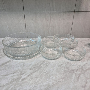 빈티지 유리 그릇세트 7종 일괄