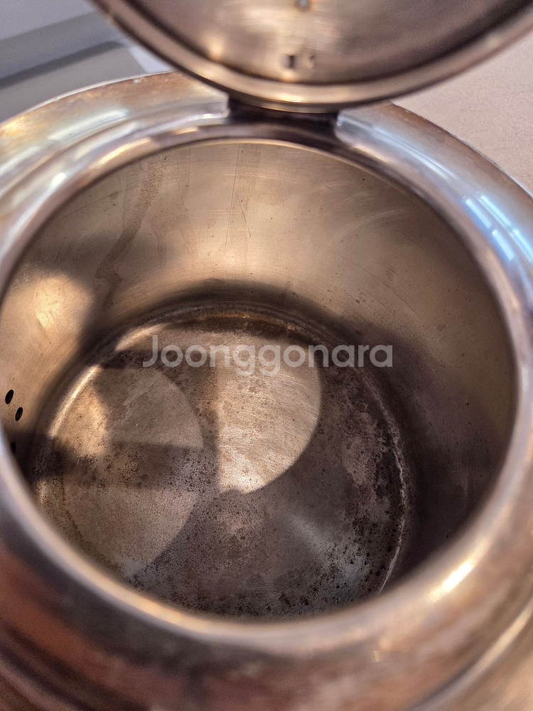 1800년도 후반 엔틱 영국제 최고급 명품 은도금 큰 커피 드립 주전자 무료배송--9