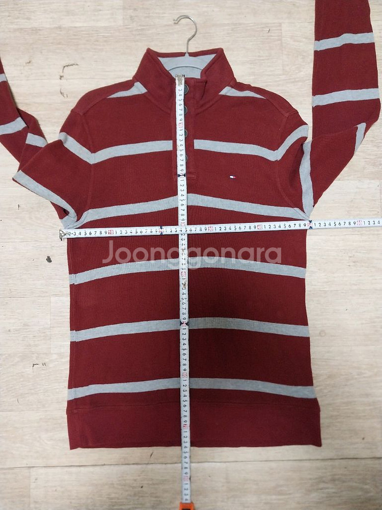 타미힐피거/100) 반집업 니트--2