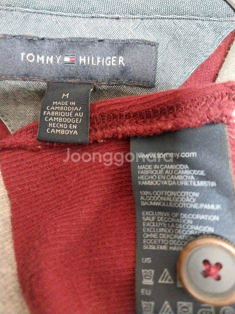 타미힐피거/100) 반집업 니트--3