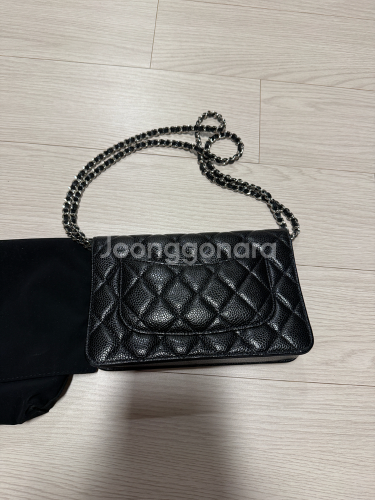 샤넬 woc 블랙 은장--3