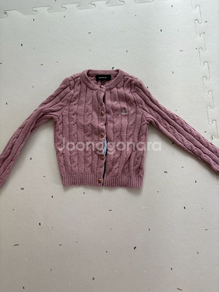 빈폴키즈 인디핑크 가디건 120--0