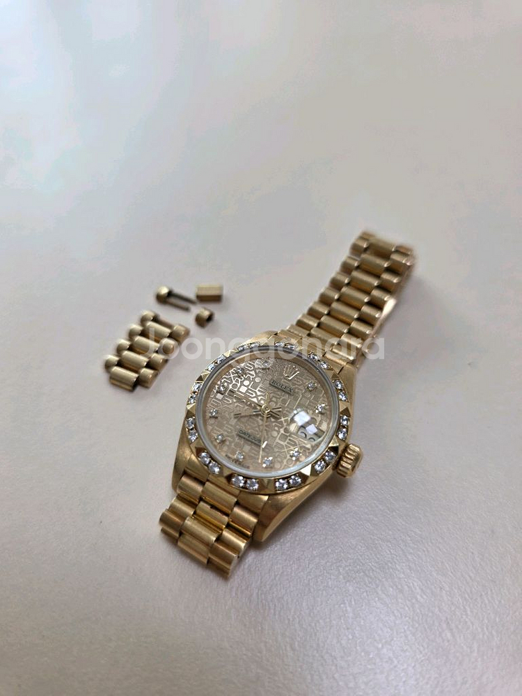 로렉스 골드 여자 금장시계 18K 레이디 데이트저스트 다이아몬드--2