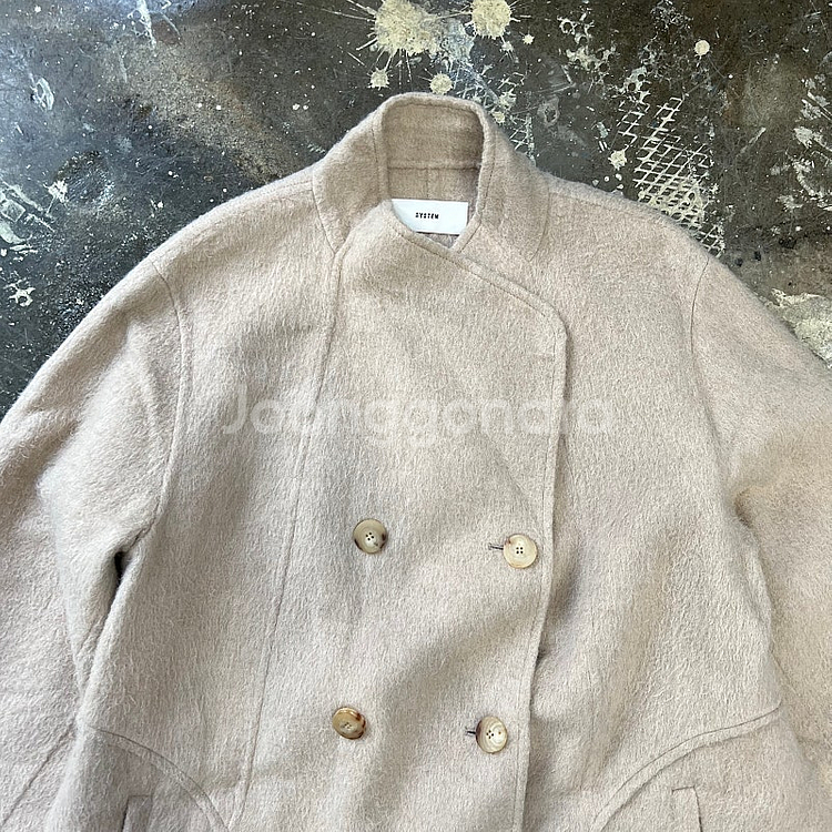 F) 한섬 시스템 라마 울 코트 오버핏코트 타임 sjsj--1