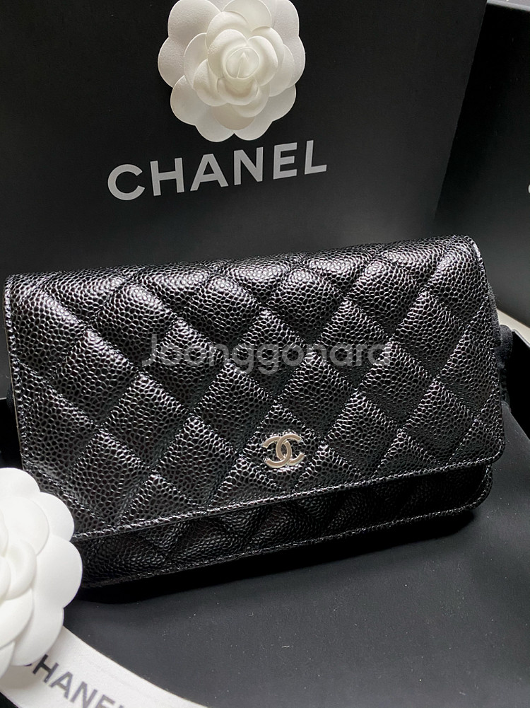 샤넬 woc 블랙 은장--0