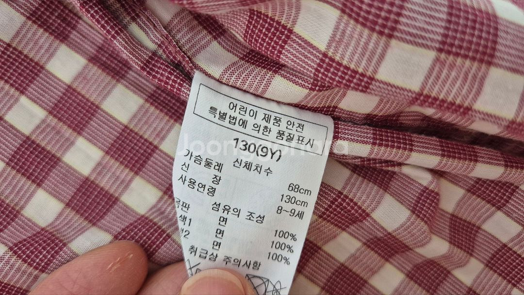 닥스키즈 체크 셔츠(사이즈 130)--4