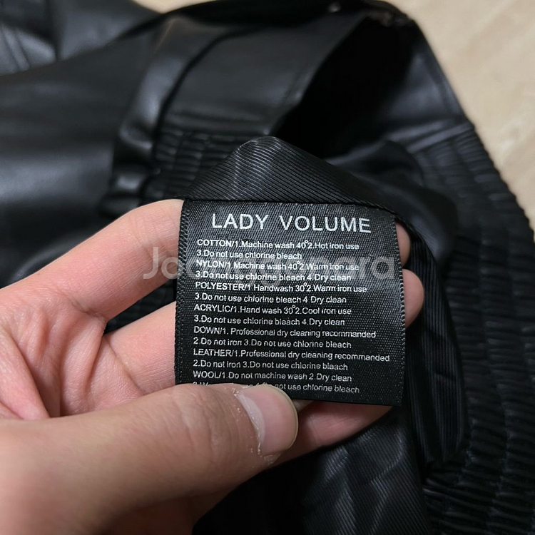 레이디 볼륨 여성 봄버핏 비건 레더 라이더 가죽자켓 [블랙] FREE--4