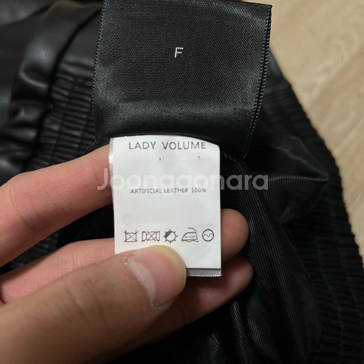레이디 볼륨 여성 봄버핏 비건 레더 라이더 가죽자켓 [블랙] FREE--5
