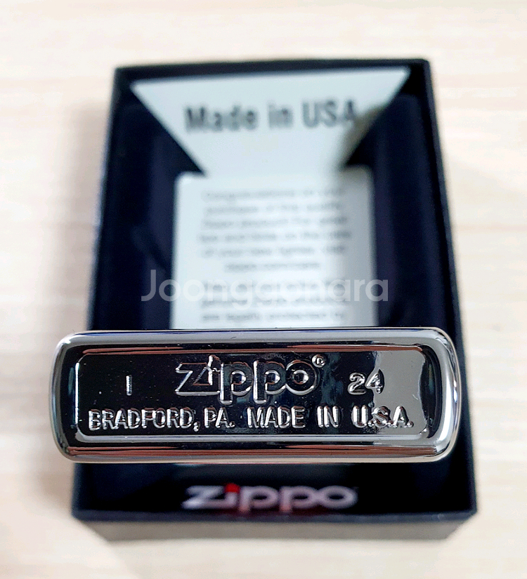 지포 정품 - 레귤러 하이 폴리시 크롬 라이터--4