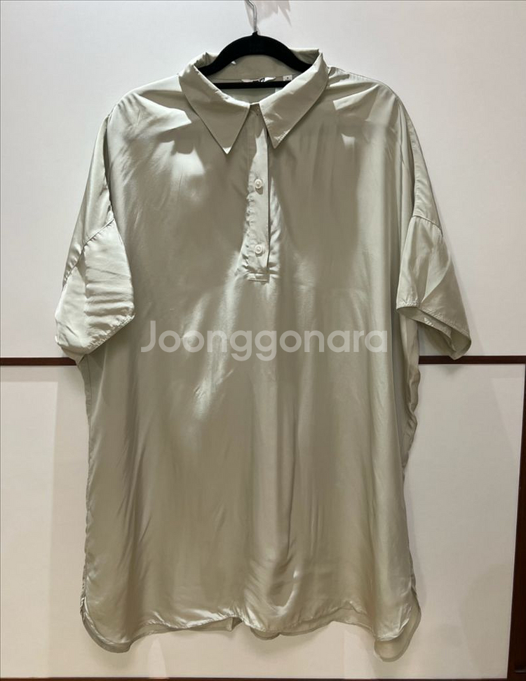 유니클로 샤이니 레이온 반팔 폴로 튜닉--9