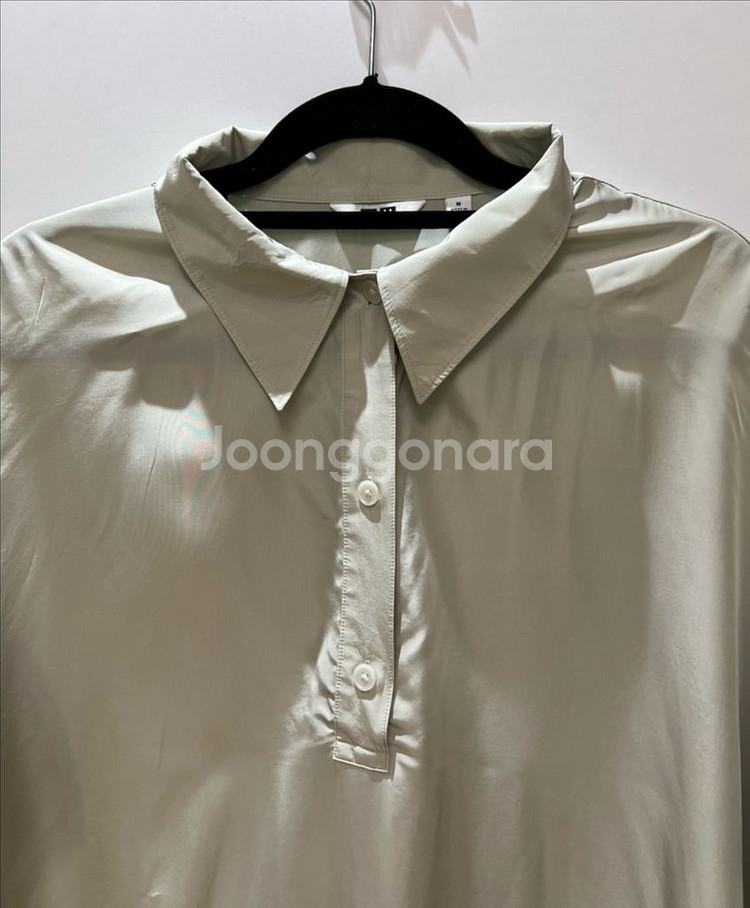 유니클로 샤이니 레이온 반팔 폴로 튜닉--11