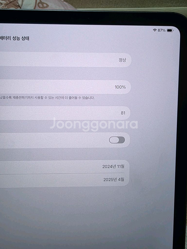 아이패드프로m4. 13인치. 1TB. 5g. 애케플--6