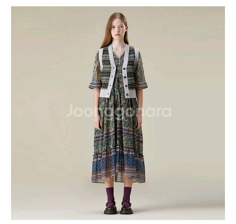 써스데이아일랜드 울 베스트 새상품--0