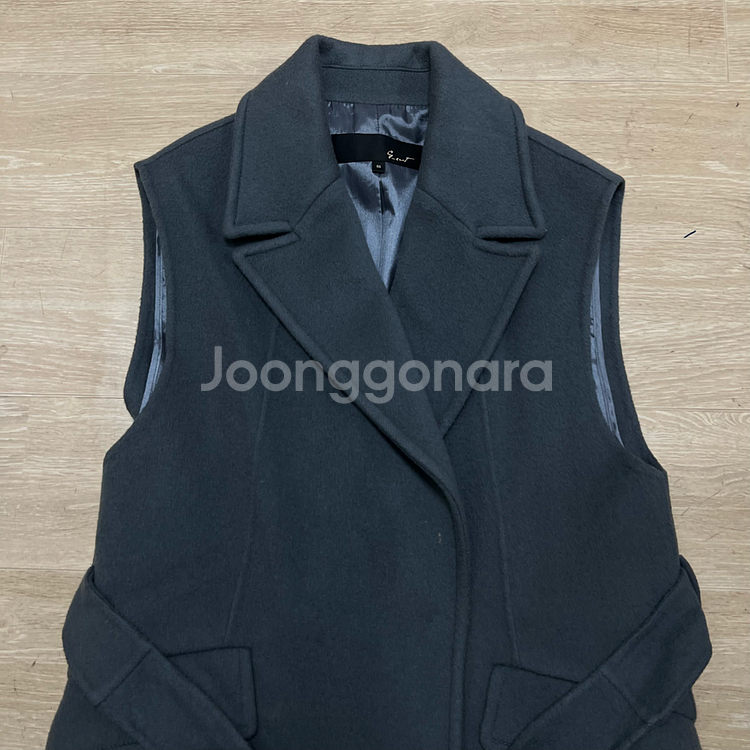 지고트 여성 프리미엄 캐시미어 싱글 랩코트 조끼 [블루쉬 그레이] 66--1