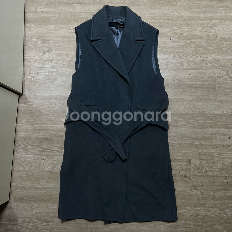 지고트 여성 프리미엄 캐시미어 싱글 랩코트 조끼 [블루쉬 그레이] 66--0