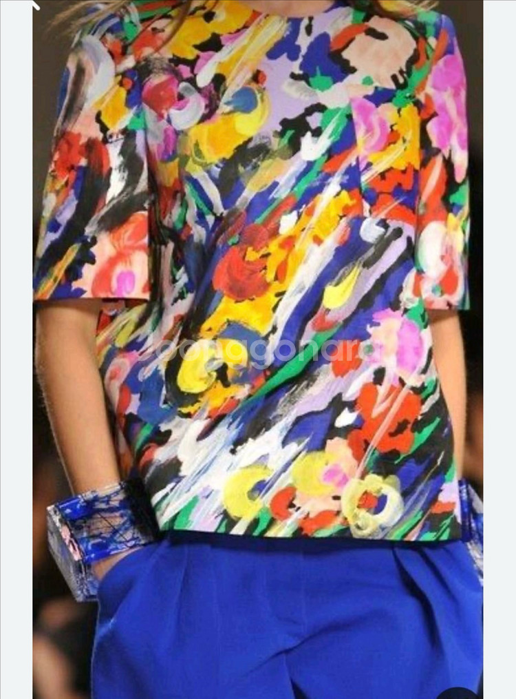 Leonard(레오나드) 유화 블라우스--1